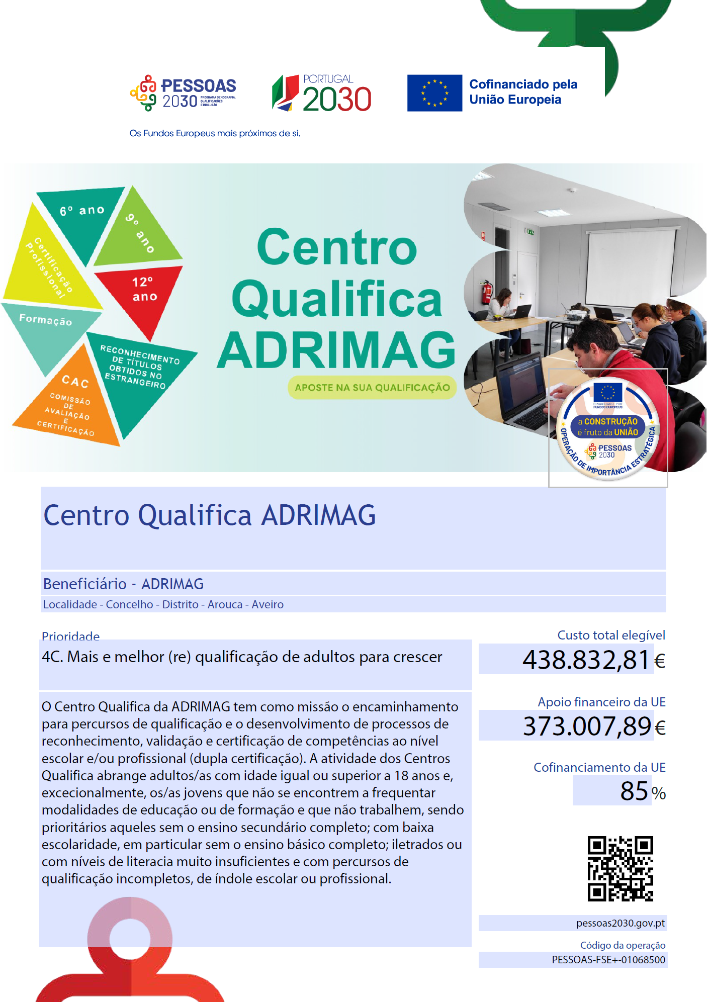 Ficha de operação do Centro Qualifica